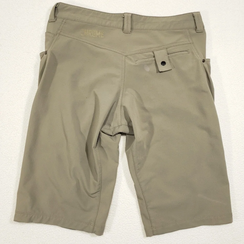 Chrome Industries Shorts Men 32 Tan Stretch Cycling Utility 000541 121516